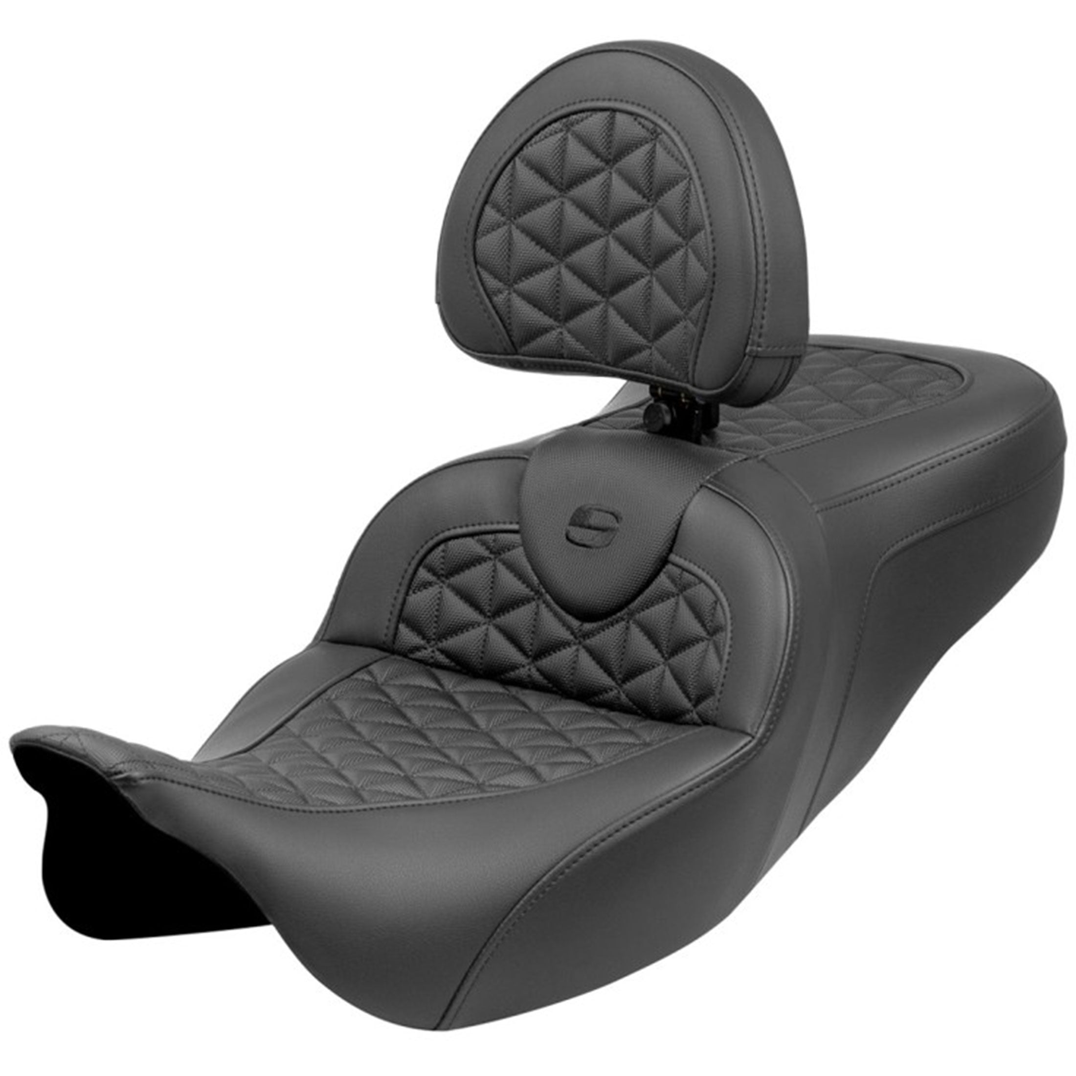 Saddlemen 2008-2024 FLHR, FLHT, FLHX & FLTR Extended Reach Roadsofa Tri-Gripper Seat with Drivers Backrest Motorcycle Accessories-0801 Saddlemen 2008-2024 FLHR, FLHT, FLHX & FLTR Extended Reach Roadsofa Tri-Gripper Seat with Drivers Backrest Motorcycle Accessories-0801