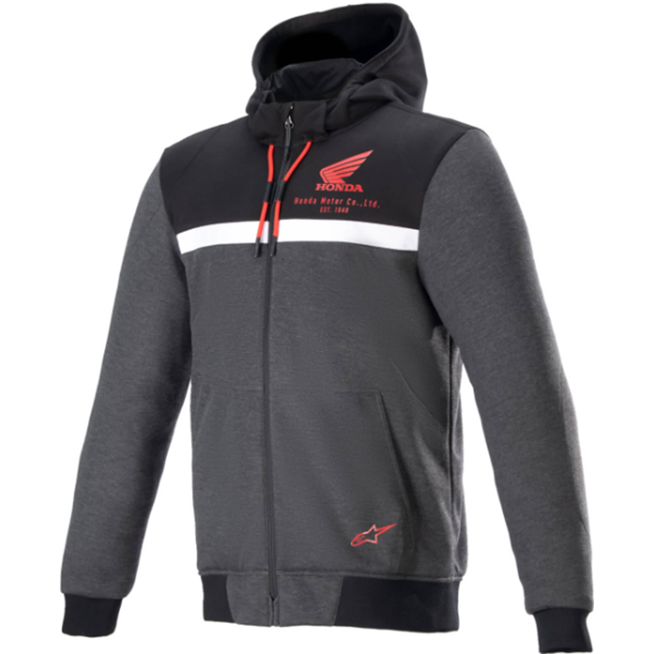 Alpinestars Honda Chrome Street Men's Hoody Zip Sweatshirts-2820 Alpinestars Honda Chrome Street Men's Hoody Zip Sweatshirts-2820