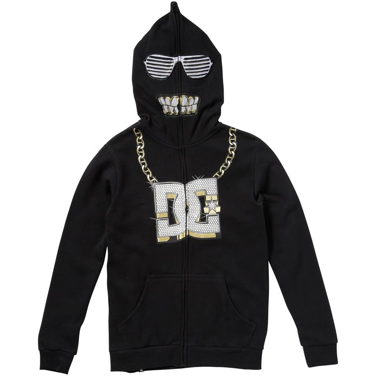 DC CRAY DCKD Kids Hoody Zip Sweatshirts  - Black DC CRAY DCKD Kids Hoody Zip Sweatshirts  - Black