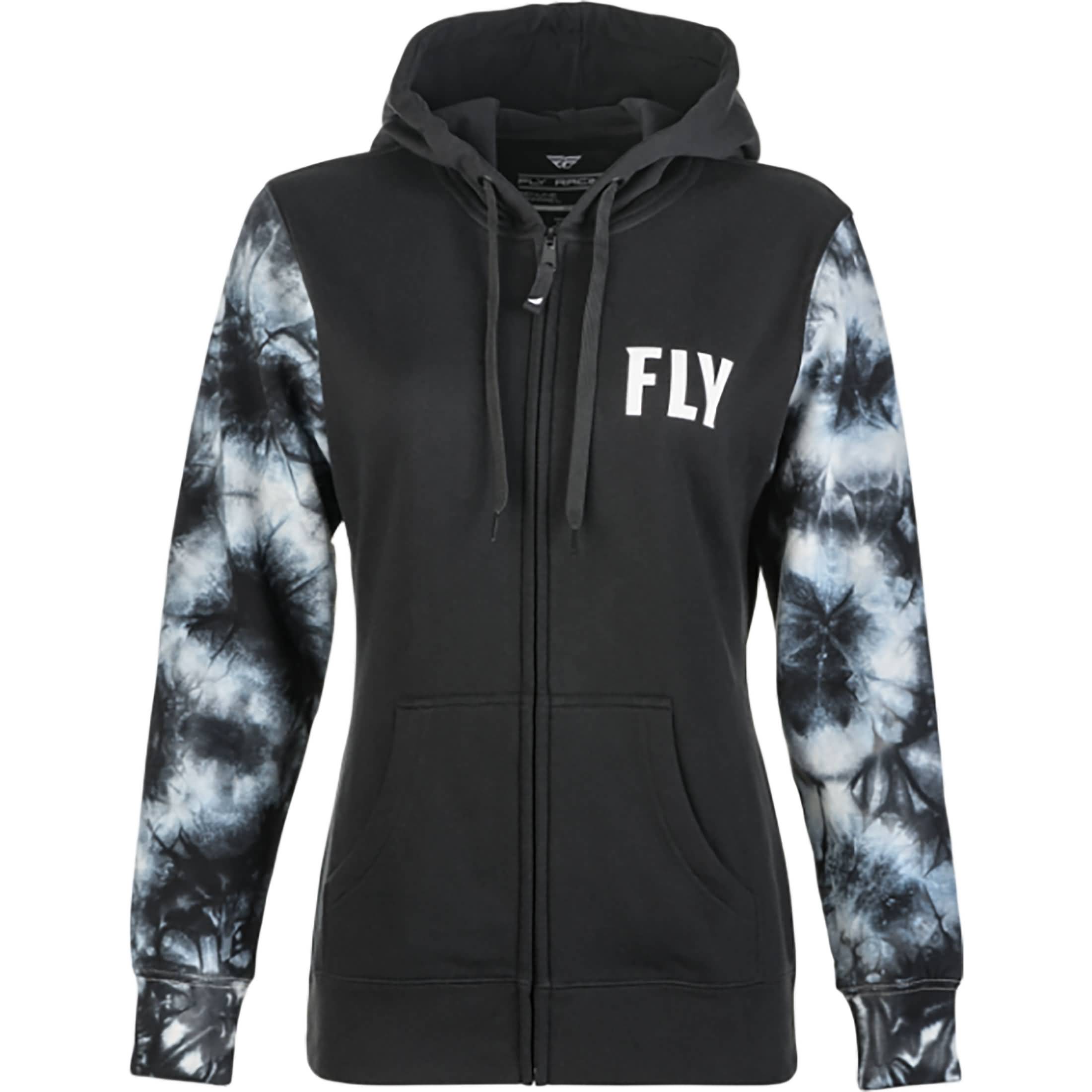 Fly Racing Tie-Dye Women's Hoody Zip Sweatshirts-358 Fly Racing Tie-Dye Women's Hoody Zip Sweatshirts-358
