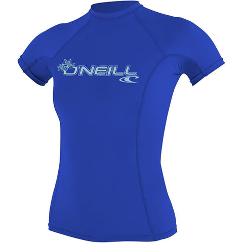 O'Neill Basic Skins Women's Short-Sleeve Rashguard Suit (Brand New) O'Neill Basic Skins Women's Short-Sleeve Rashguard Suit (Brand New)