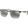 Shiny Black On Gold / Grey Gradient Mirror Shiny Black On Gold / Grey Gradient Mirror