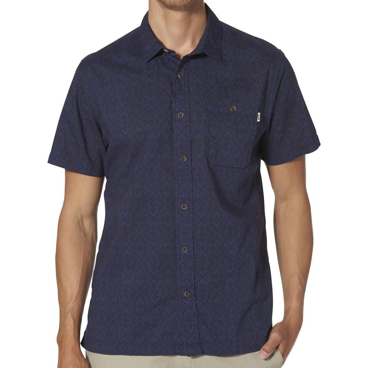 Reef Tribe Button-Up Men's Short-Sleeve Shirts-RF-0A2YDENAV Reef Tribe Button-Up Men's Short-Sleeve Shirts-RF-0A2YDENAV