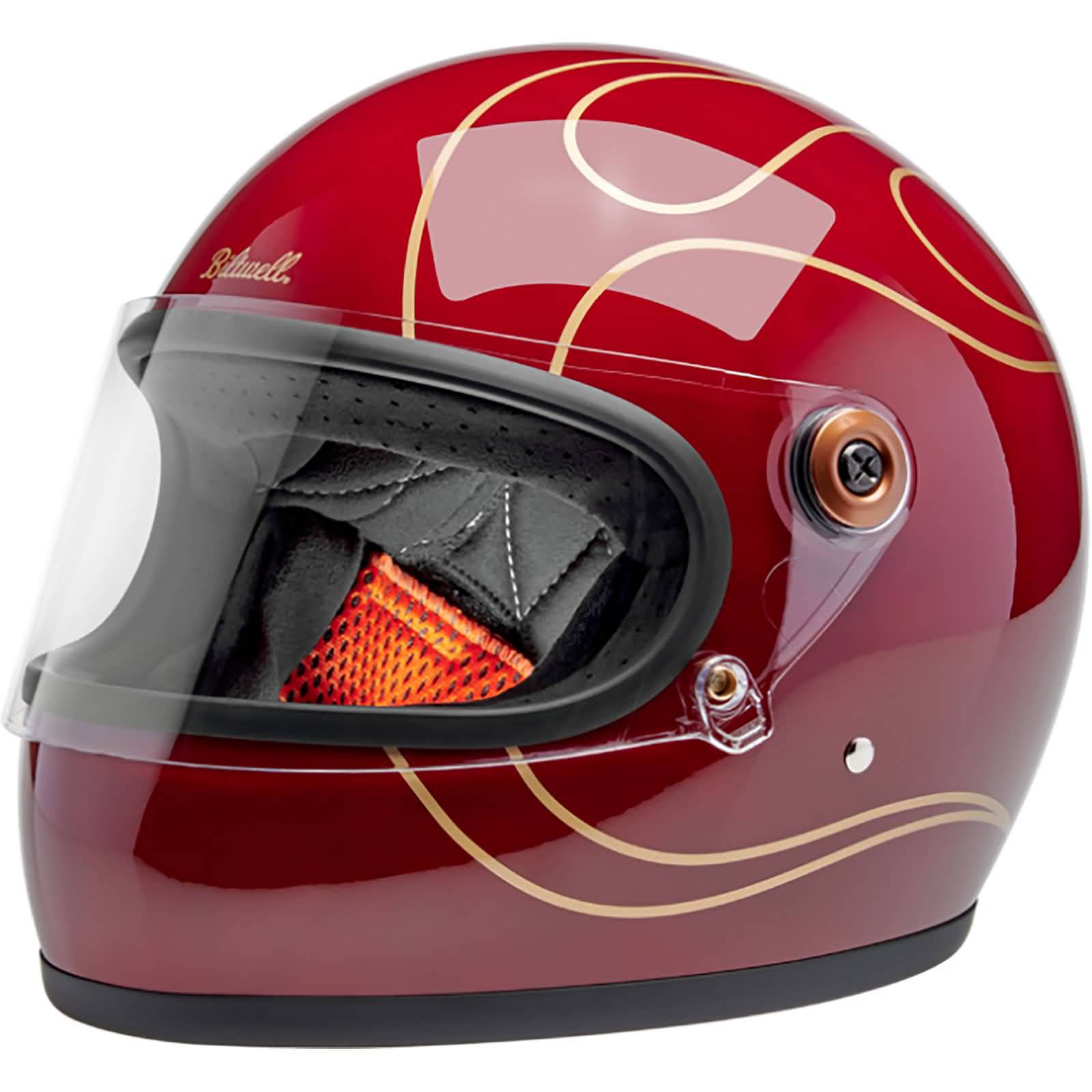Biltwell Gringo S Flames Adult Street Helmets-0101 Biltwell Gringo S Flames Adult Street Helmets-0101