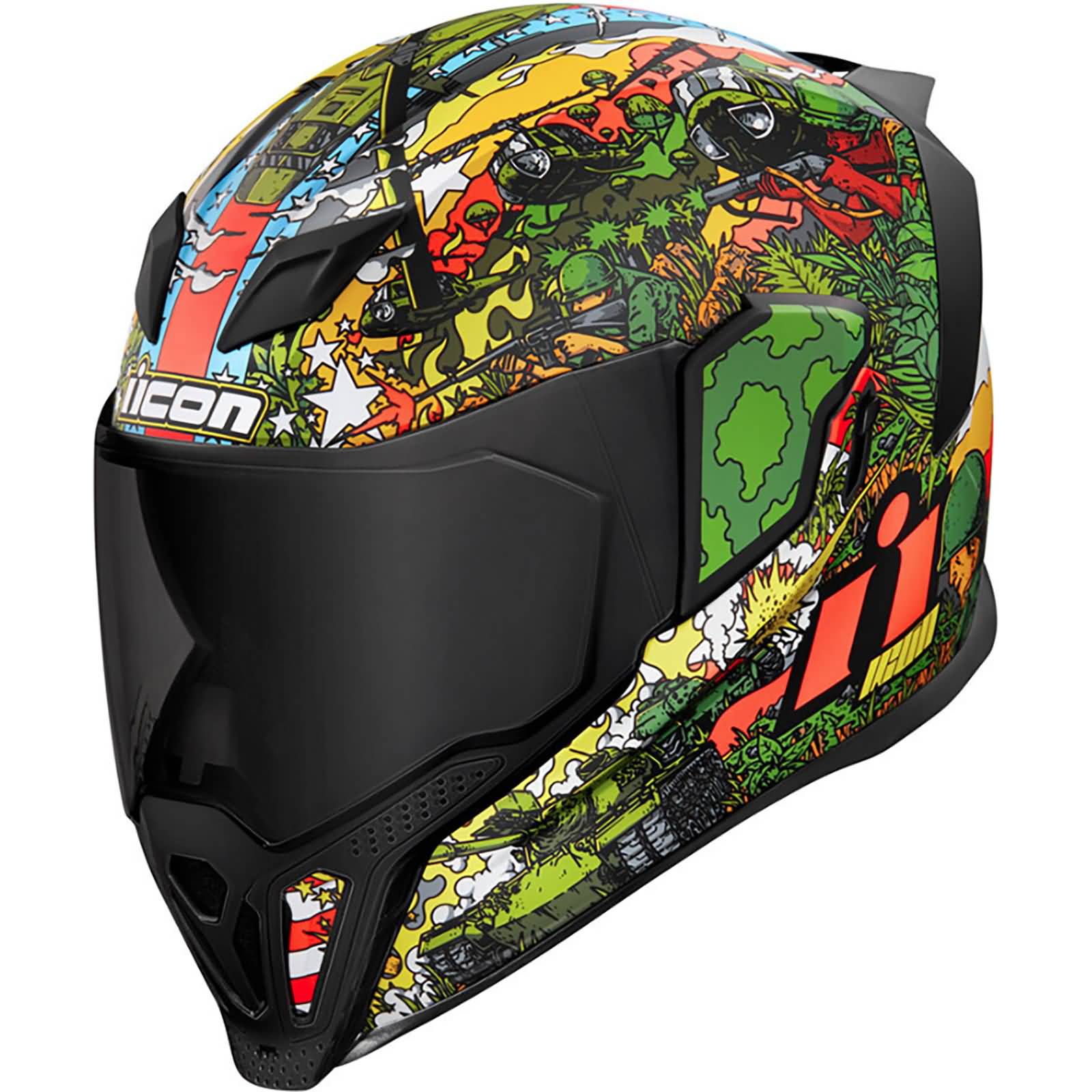 Icon Airflite GP23 Adult Street Helmets-0101 Icon Airflite GP23 Adult Street Helmets-0101