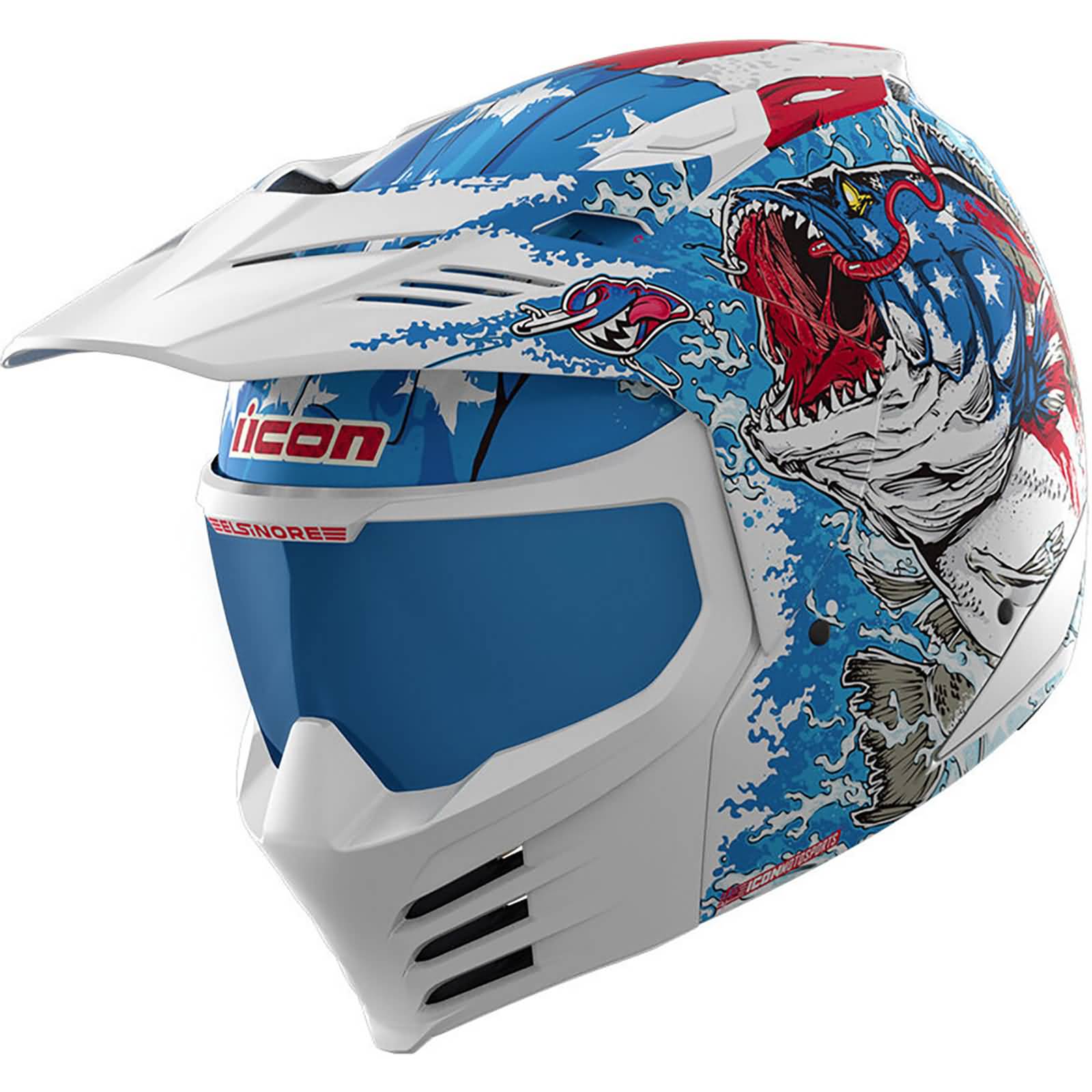 Icon Elsinore American Basstard Adult Street Helmets-0104 Icon Elsinore American Basstard Adult Street Helmets-0104