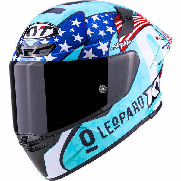 KYT TT-REVO Special Editions Leopard Americas Replica Adult Street