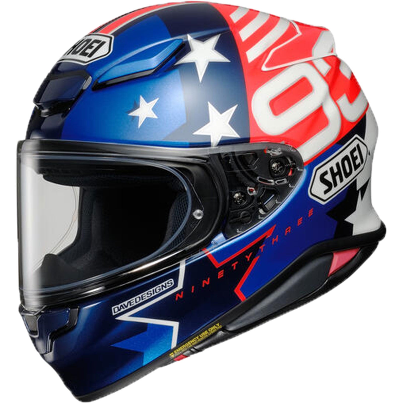Shoei RF-1400 Marquez American Spirit Adult Street Helmets-0101 Shoei RF-1400 Marquez American Spirit Adult Street Helmets-0101