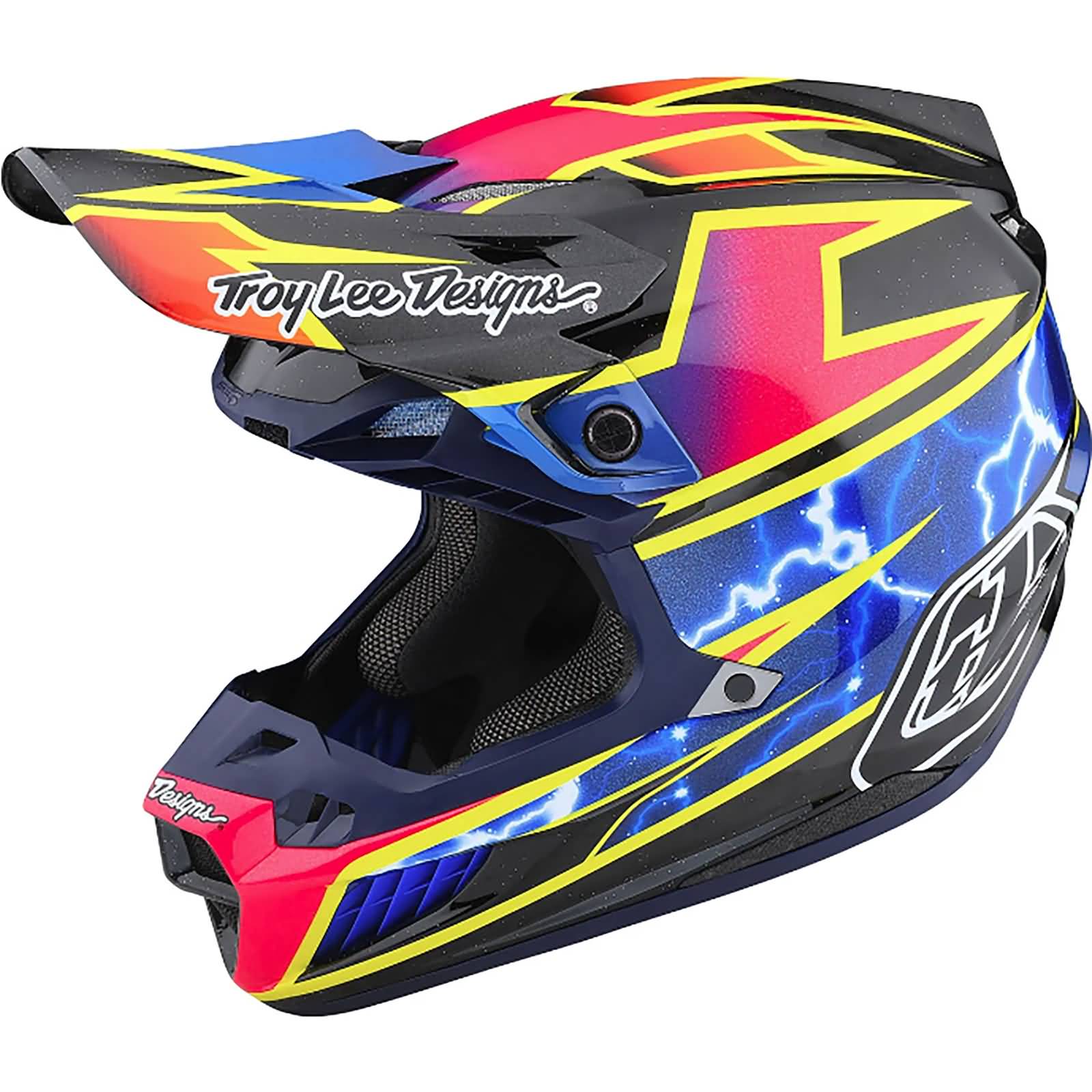 Troy Lee Designs SE5 Carbon Lightning MIPS Adult Off-Road Helmets-171325003 Troy Lee Designs SE5 Carbon Lightning MIPS Adult Off-Road Helmets-171325003