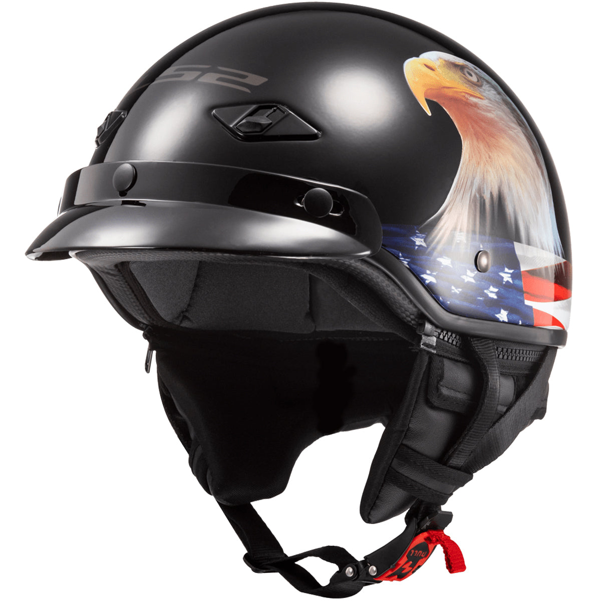 LS2 Bagger Murica Adult Cruiser Helmets-568 LS2 Bagger Murica Adult Cruiser Helmets-568