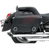 Saddlemen Highwayman Tattoo Slant Flame Adult Saddle Bags-3501 Saddlemen Highwayman Tattoo Slant Flame Adult Saddle Bags