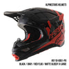 1 Unit of Alpinestars Supertech M8 Echo MIPS Adult Off-Road Helmets Black / Gray / Red Fluo / Matte Glossy X-Large Alpinestars Supertech M8 Echo MIPS Adult Off-Road Helmets Club Buy