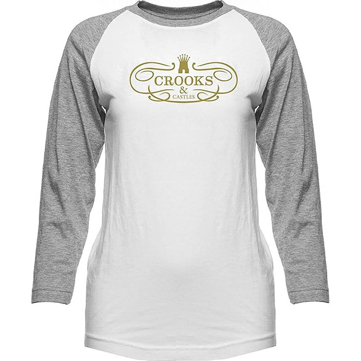 Crooks & Castles Superlative Baseball Knit Women's 3/4-Sleeve Shirts-CL1350122 Crooks & Castles Superlative Baseball Knit Women's 3/4-Sleeve Shirts-CL1350122