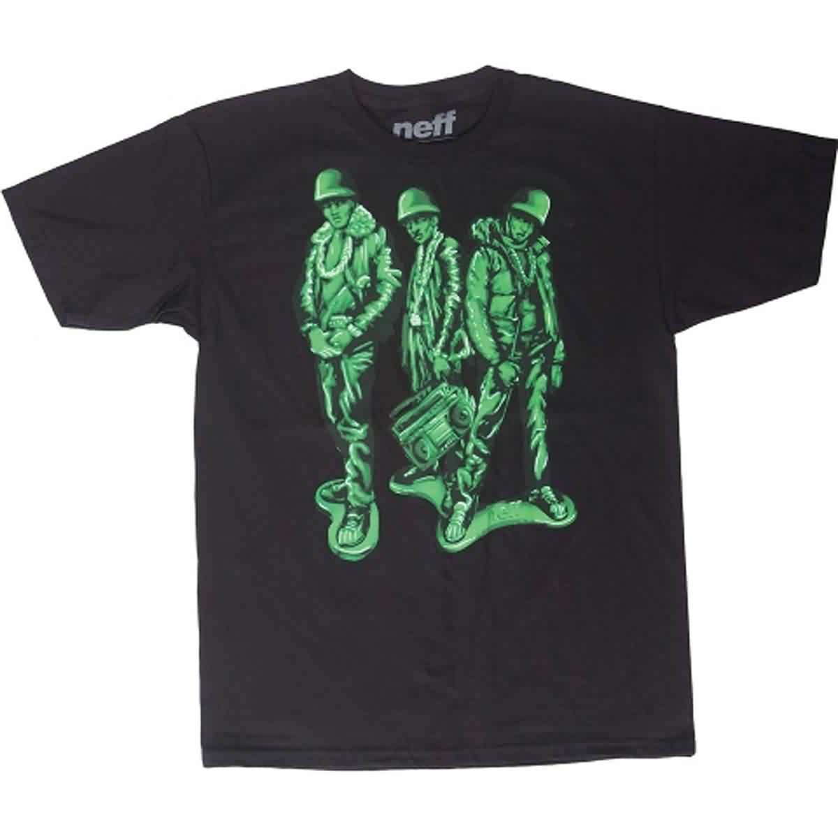 Neff Run Green Men's Short-Sleeve Shirts - Black Neff Run Green Men's Short-Sleeve Shirts - Black