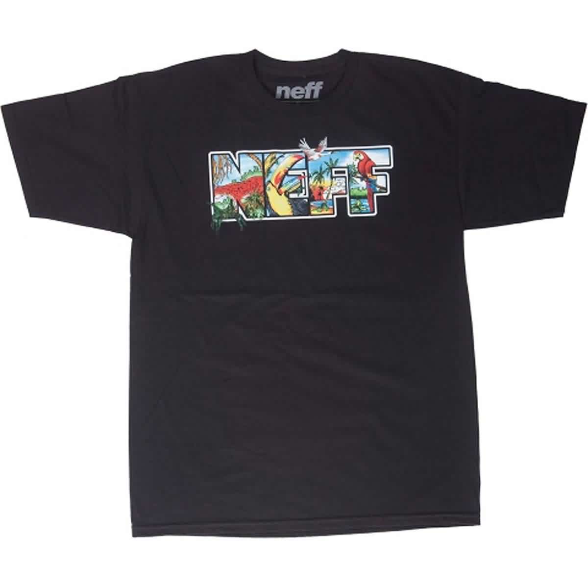 Neff Toucan Jungle Men's Short-Sleeve Shirts - Black Neff Toucan Jungle Men's Short-Sleeve Shirts - Black