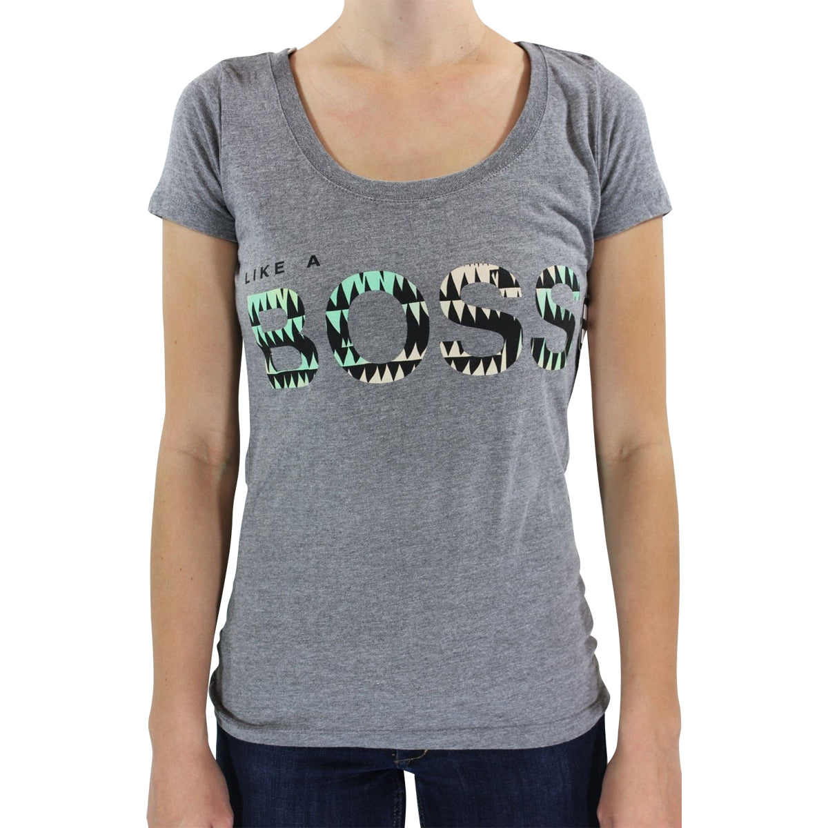 Neff Boss Crew Neck Women's Short-Sleeve Shirts - Chacoal Heather Neff Boss Crew Neck Women's Short-Sleeve Shirts - Chacoal Heather