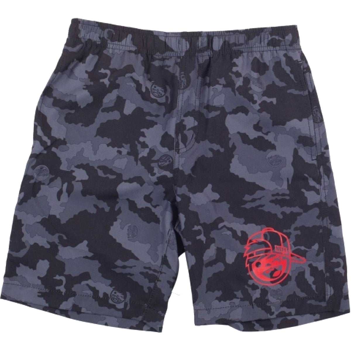 Neff Razer Hot Tub Youth Boys Boardshort Shorts - Black Camo Neff Razer Hot Tub Youth Boys Boardshort Shorts - Black Camo
