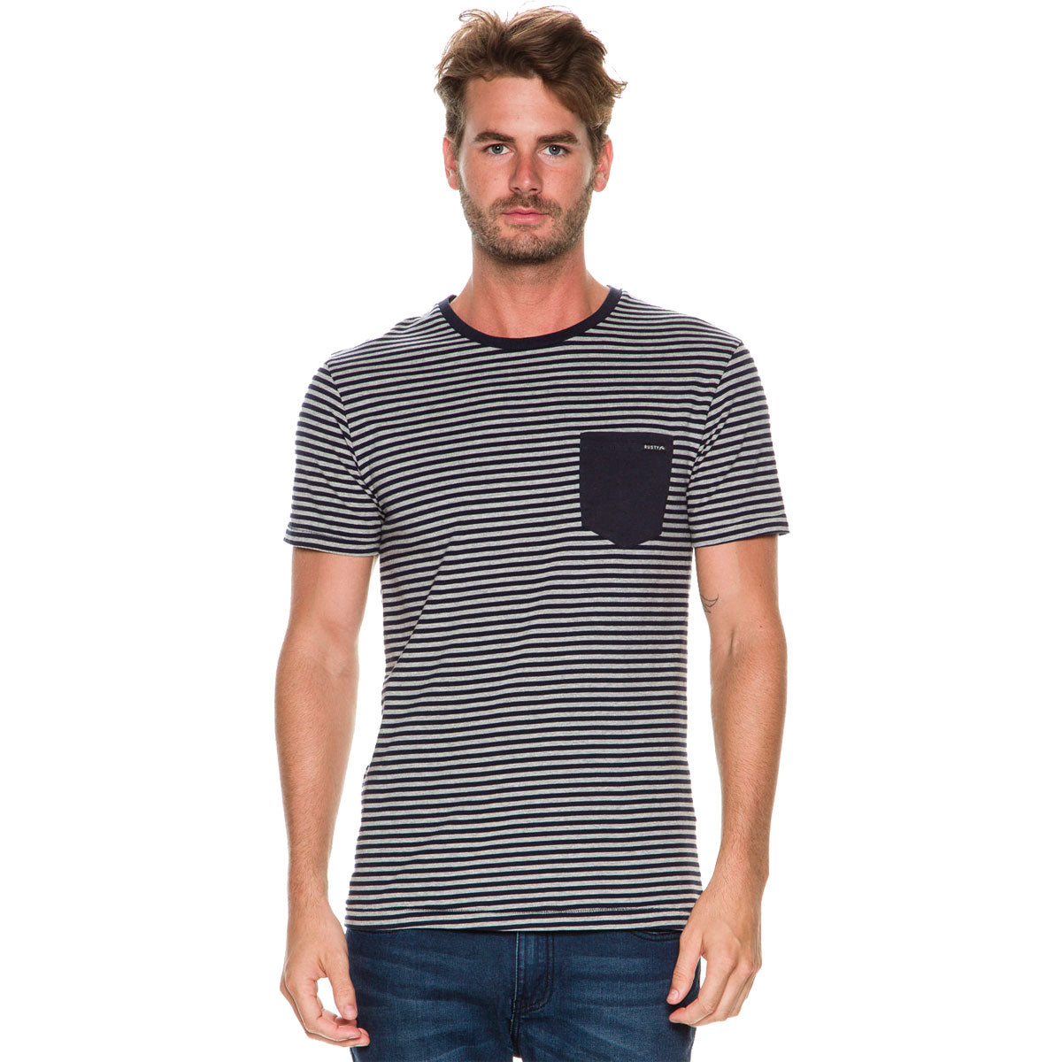 Rusty Jimi Men's Short-Sleeve Shirts - Navy Blue Rusty Jimi Men's Short-Sleeve Shirts - Navy Blue