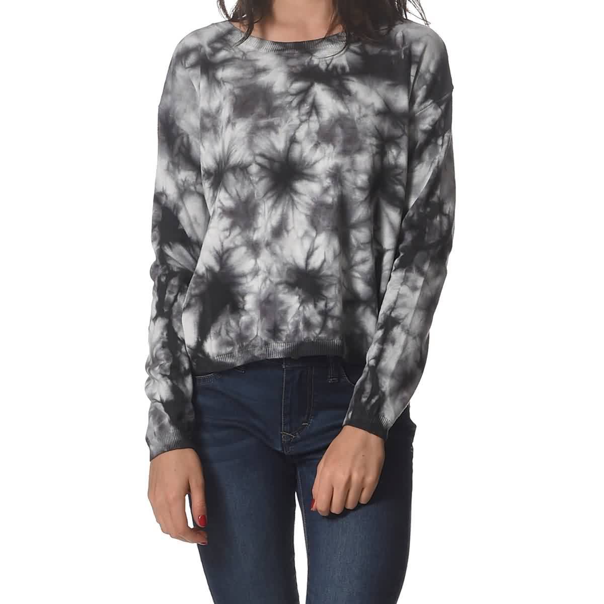 Rusty Panorama Crew Knit Women's Long-Sleeve Shirts - Charcoal Rusty Panorama Crew Knit Women's Long-Sleeve Shirts - Charcoal