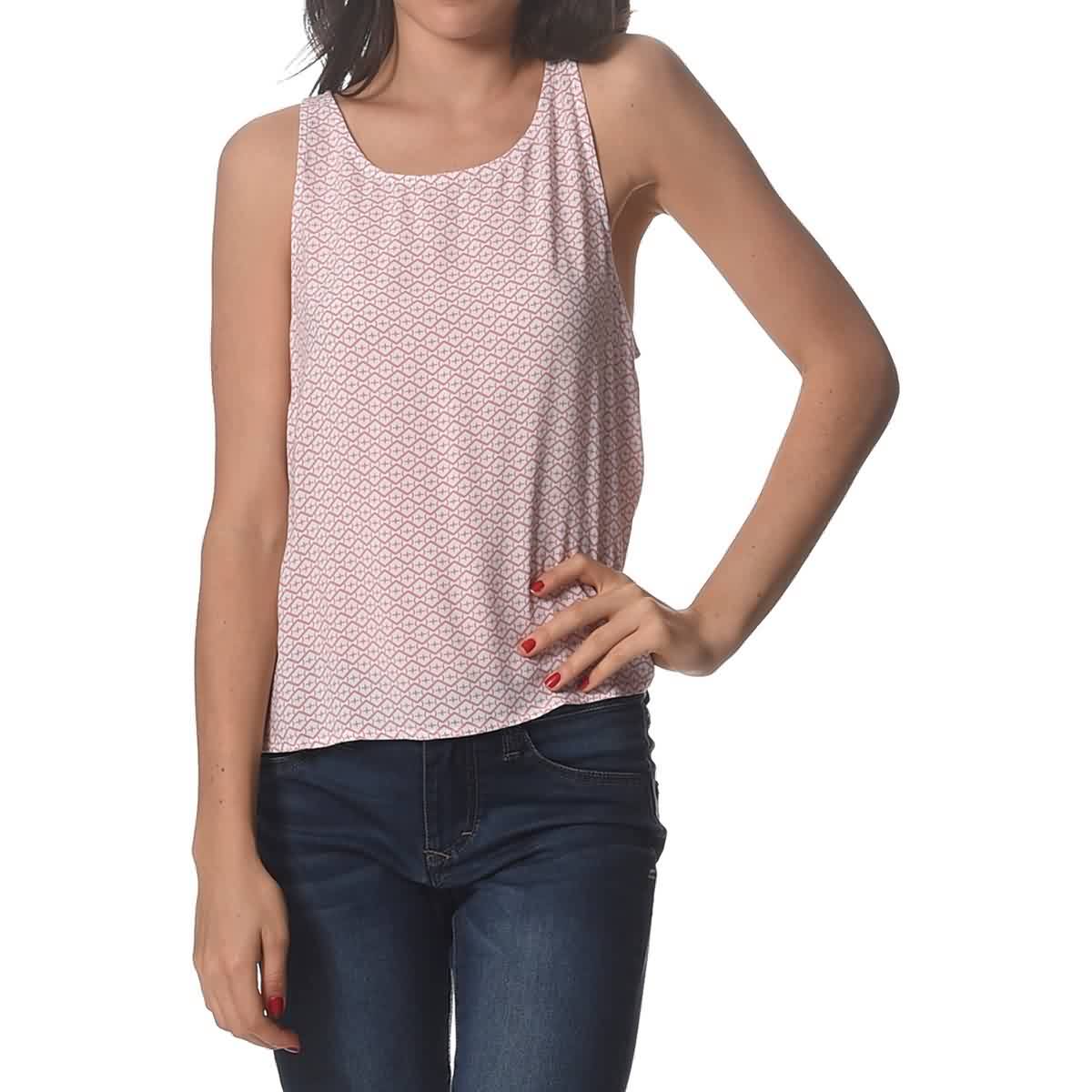 Rusty Calypso Crop Women's Tank Shirts - White Rusty Calypso Crop Women's Tank Shirts - White