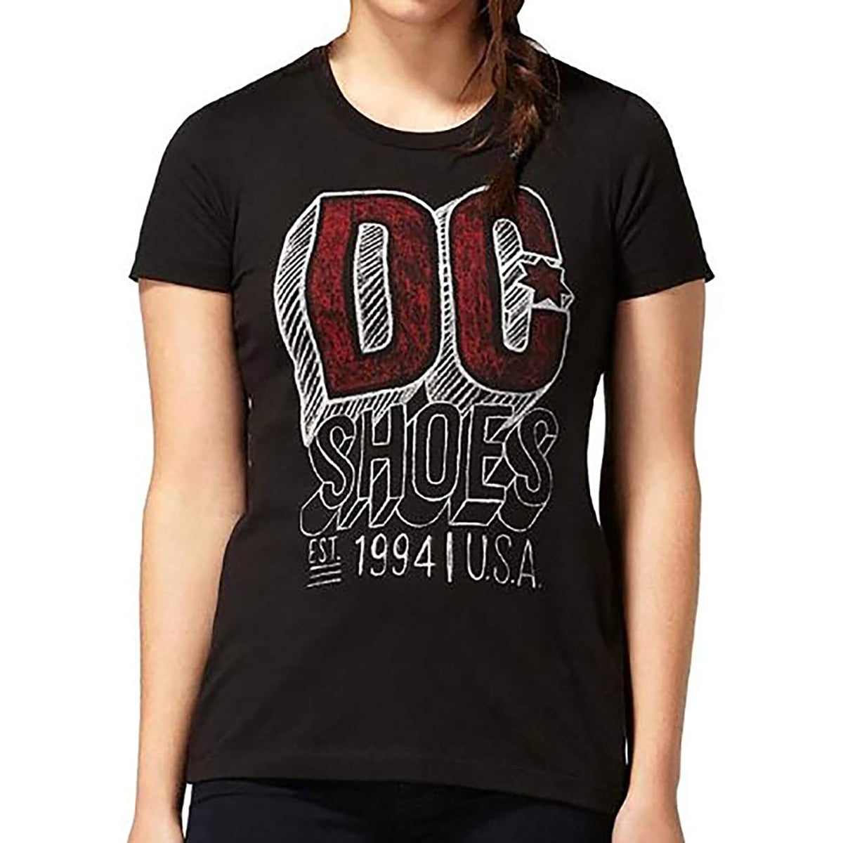 DC Chalkline Women's Short-Sleeve Shirts - Black DC Chalkline Women's Short-Sleeve Shirts - Black