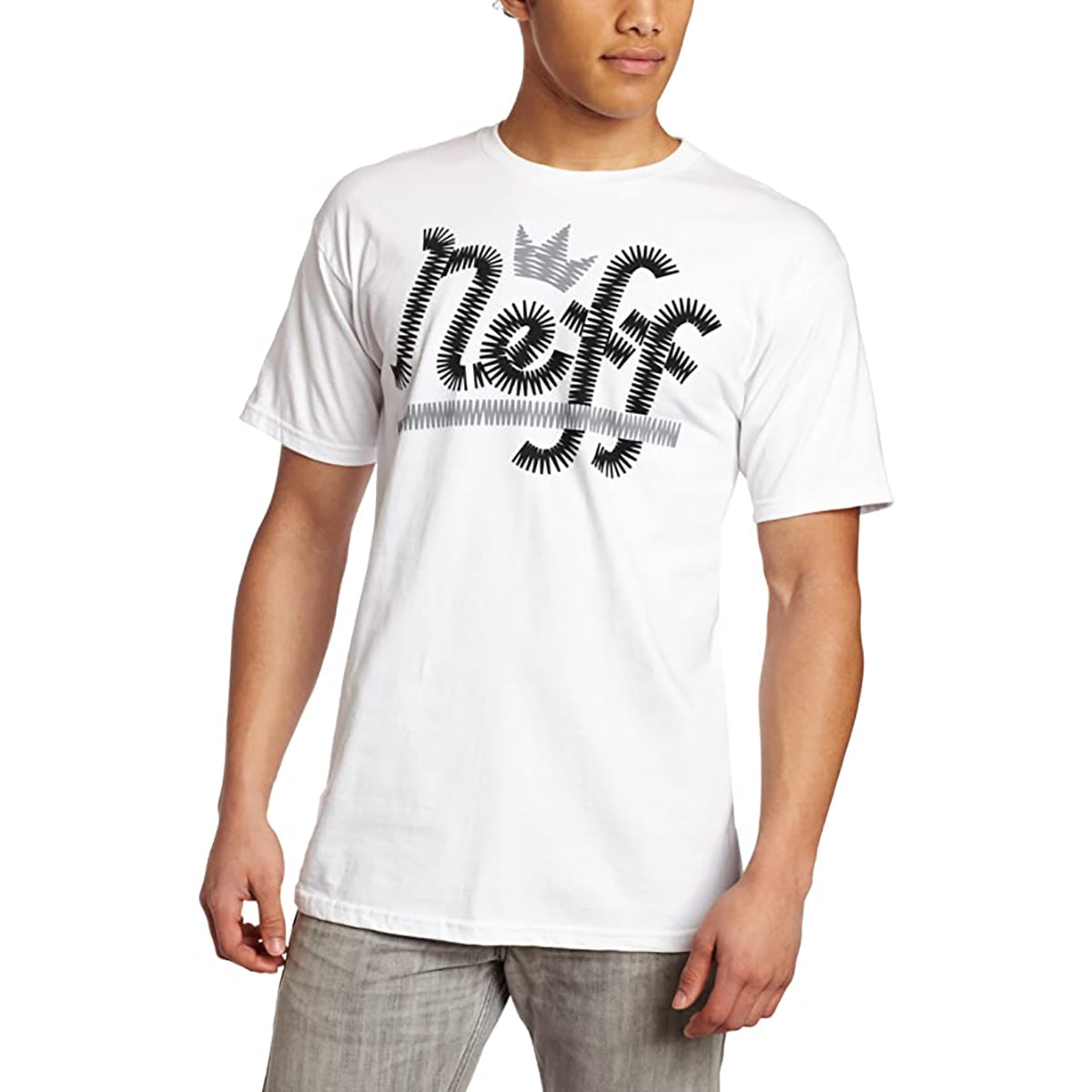 Neff Brookstitch Men's Short-Sleeve Shirts - White Neff Brookstitch Men's Short-Sleeve Shirts - White