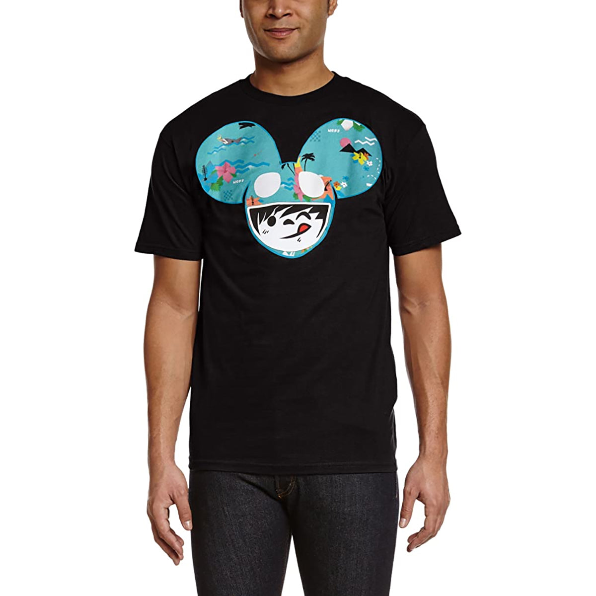 Neff Mau5MiD Men's Short-Sleeve Shirts - Black Neff Mau5MiD Men's Short-Sleeve Shirts - Black
