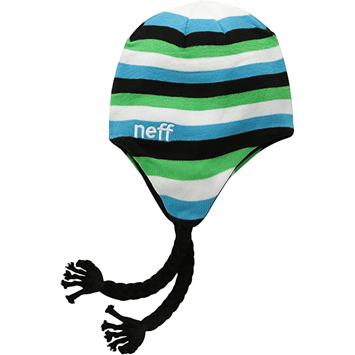 Neff Rainbow Earflap Men's Beanie Hats - Blue/Green Neff Rainbow Earflap Men's Beanie Hats - Blue/Green
