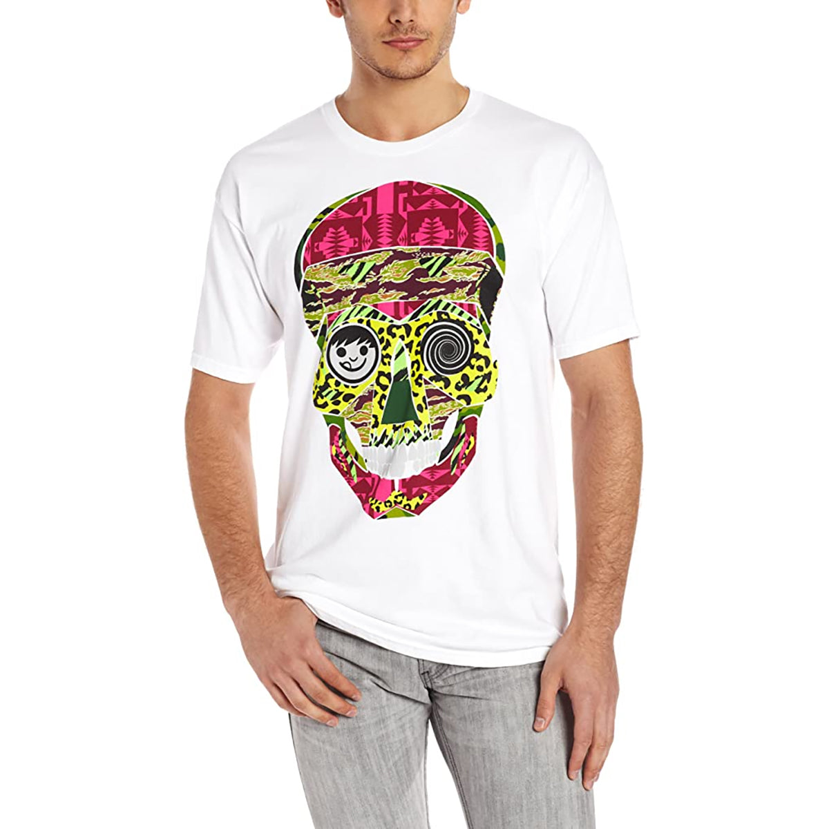 Neff Skella Men's Short-Sleeve Shirts - White Neff Skella Men's Short-Sleeve Shirts - White