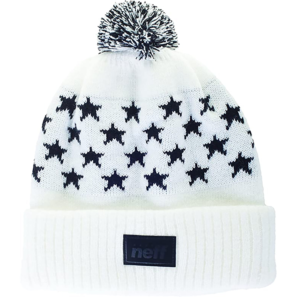 Neff Starboard Pom Men's Beanie Hats - White Neff Starboard Pom Men's Beanie Hats - White