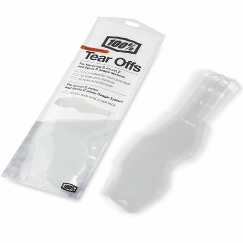 100% AC2/ST2 Junior Tear-Offs Youth Goggles Accessories