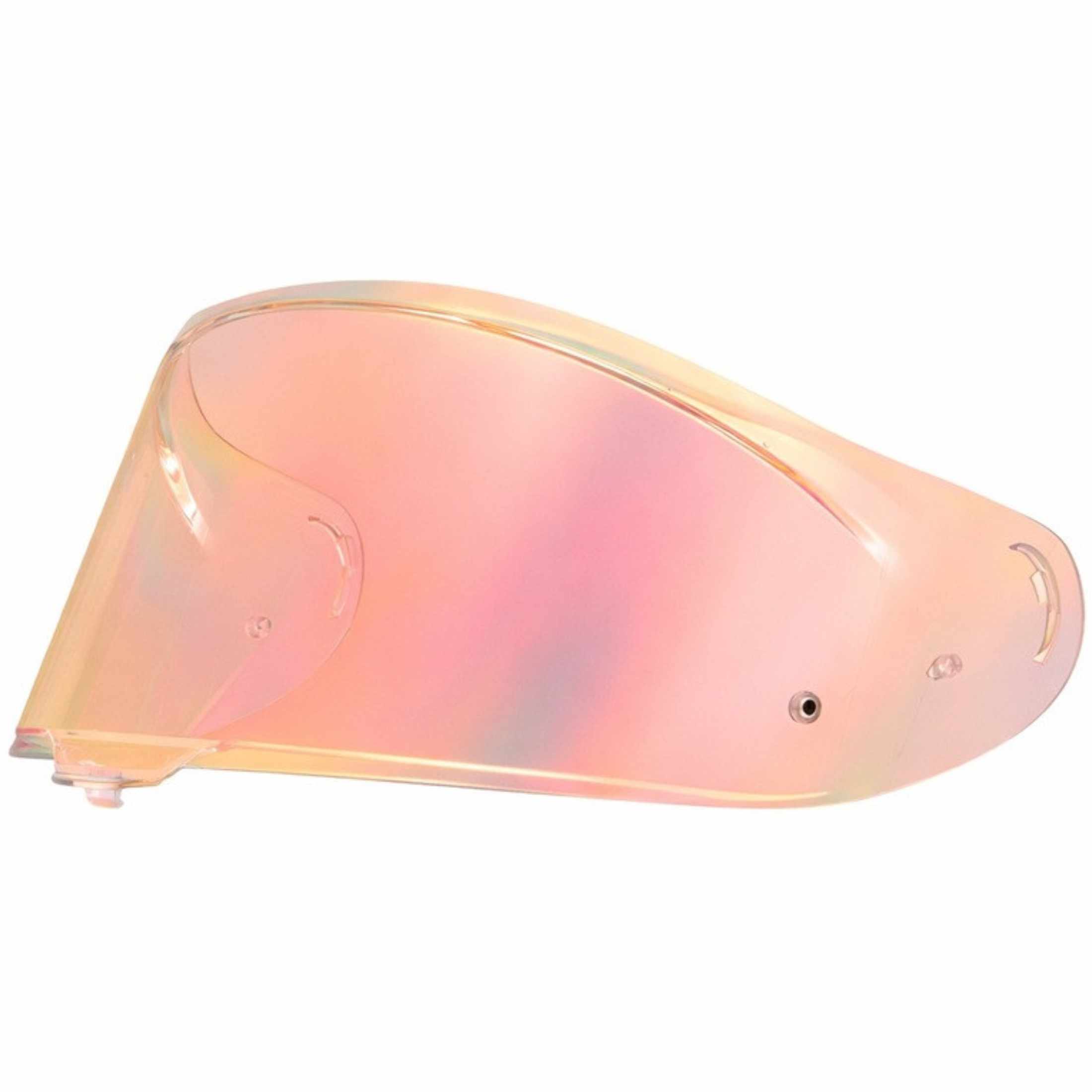 LS2 Dragon Carbon/Challenger II Outer Face Shield Helmet Accessories - Light Electron Red Iridium