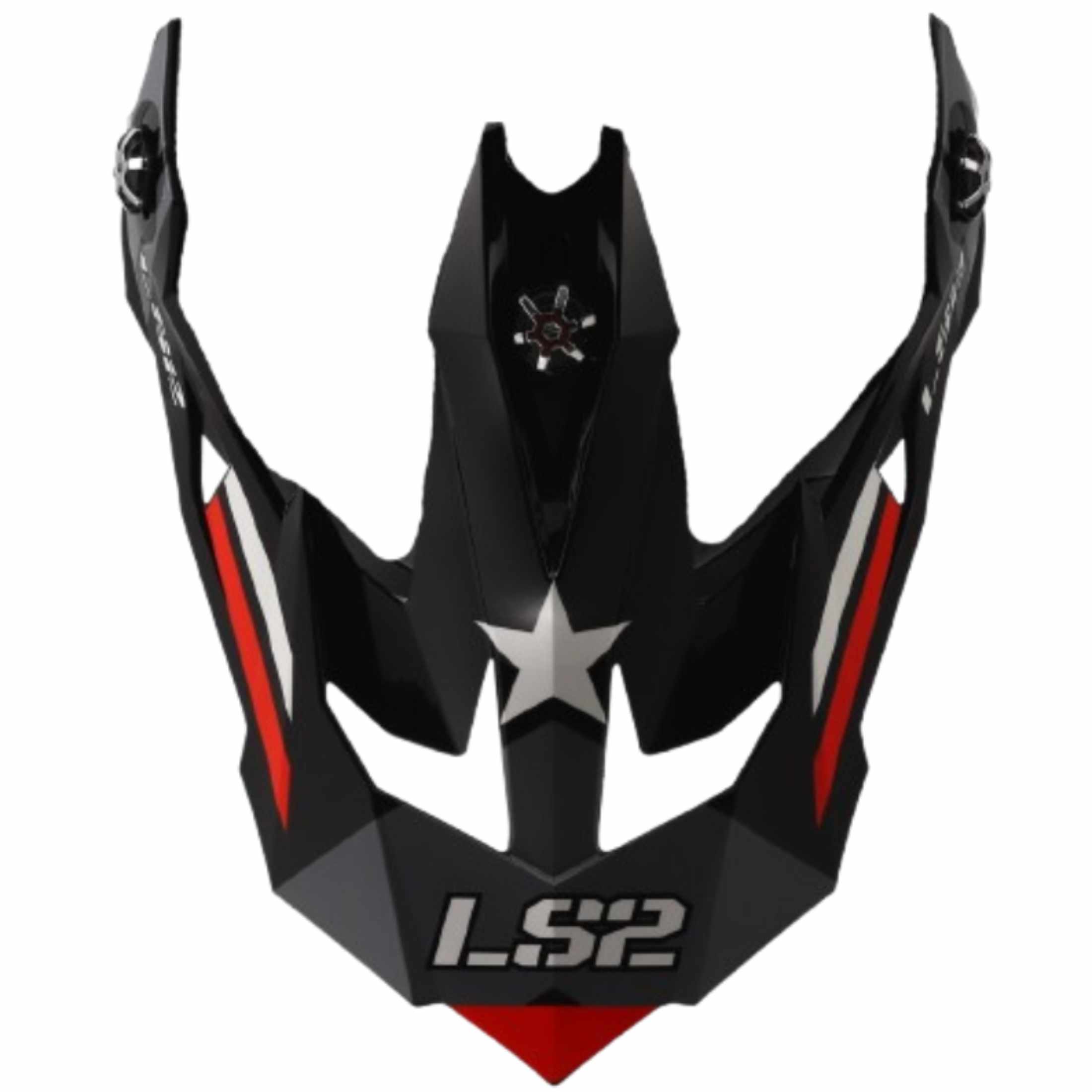 LS2 Subverter EVO Trooper Peak Helmet Accessories - Gloss Black / White