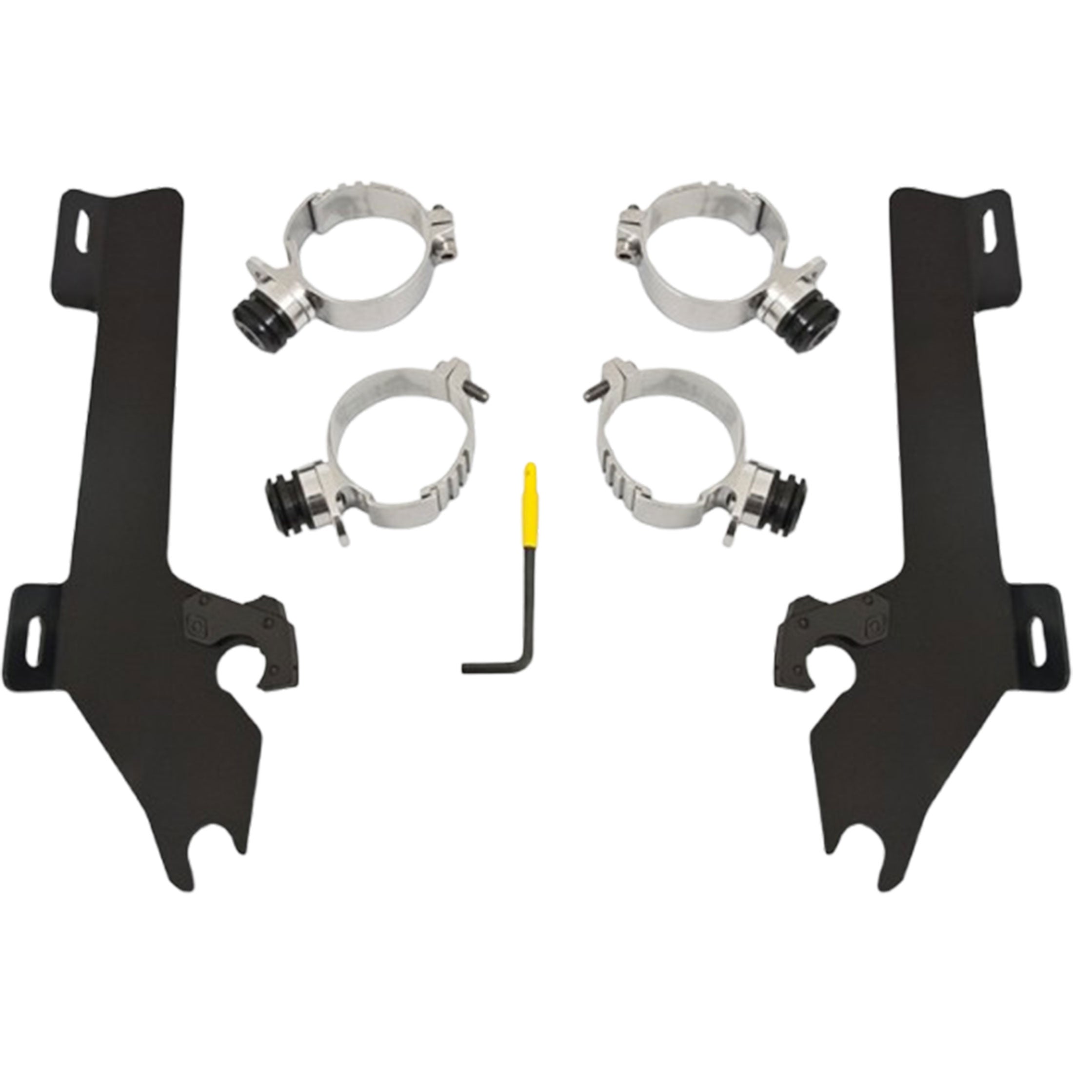 Memphis Shades Kingpin Batwing Windshield Trigger-Lock Complete Mount Kit Motorcycle Accessories-2321