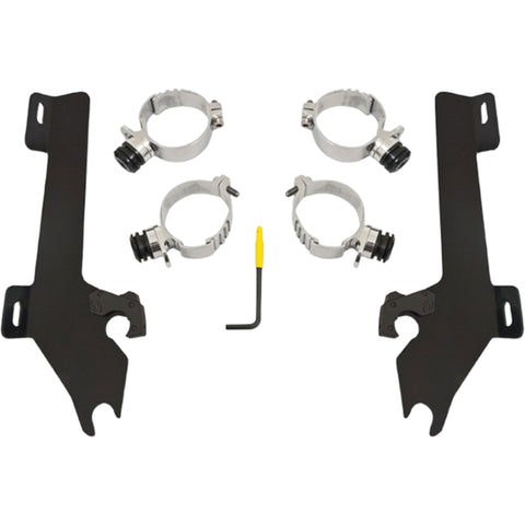 Memphis Shades Kingpin Batwing Windshield Trigger-Lock Complete Mount Kit Motorcycle Accessories