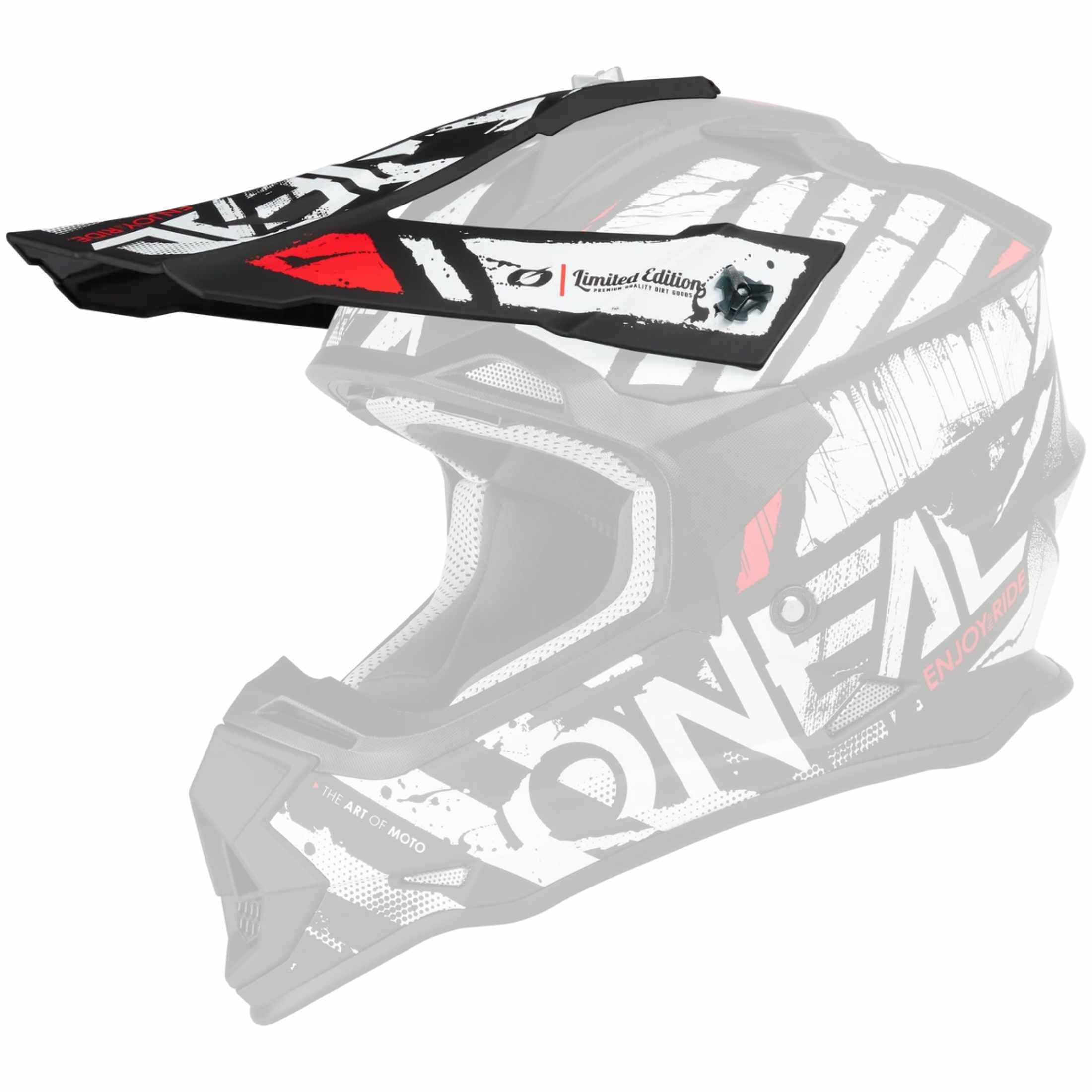O'Neal 2 Series Glitch Visor Helmet Accessories - Black / White