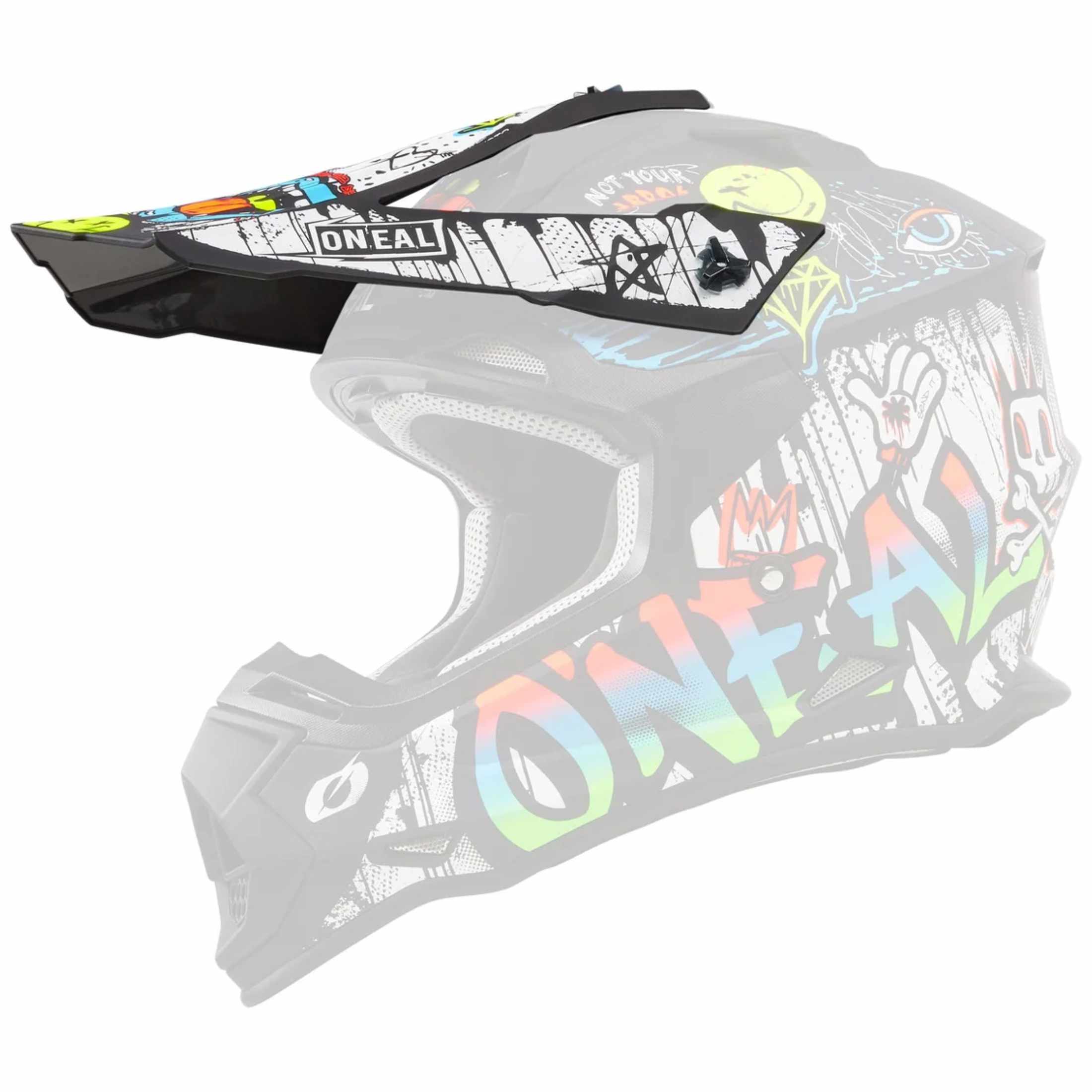 O'Neal 2 Series Rancid Visor Youth Helmet Accessories - Black / White