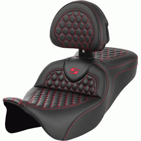 Saddlemen 2008-2024 FLHR, FLHT, FLHX & FLTR RoadSof HC Seat with Drivers Backrest Motorcycle Accessories