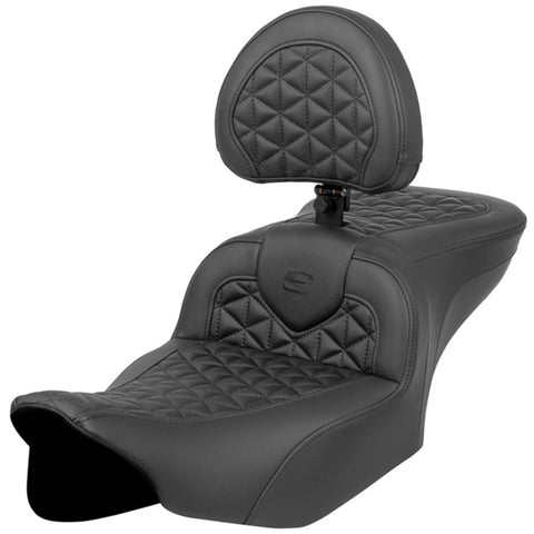 Saddlemen 2024-26 Road Glide / Street Glide | 2023-26 CVO Road Glide / Street Glide RoadSofa Tri-Gripper Seat w/Driver's Backrest Motorcycle Accessories