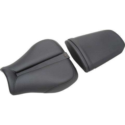 Saddlemen 2007-2023 CBR600RR Track CF Solo Seat with Matching Pillion Cover Motorcycle Accessories