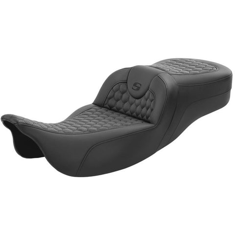 Saddlemen 2008-2024 FLHR, FLHT, FLHX & FLTR Extended Reach Roadsofa Carbon Fiber Seat Motorcycle Accessories