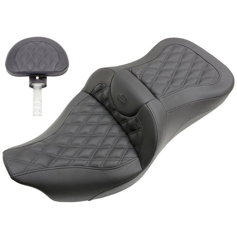 Saddlemen 2008-2024 FLHR, FLHT, FLHX & FLTR Extended Reach Roadsofa LS Seat with Driver's Backrest Motorcycle Accessories2