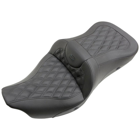 Saddlemen 2008-2024 FLHR, FLHT, FLHX & FLTR Heated Extended Reach Roadsofa LS Seat Motorcycle Accessories2