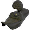 Saddlemen 2008-2024 FLHR, FLHT, FLHX & FLTR Roadsofa DS Seat w/Drivers Backrest Motorcycle Accessories