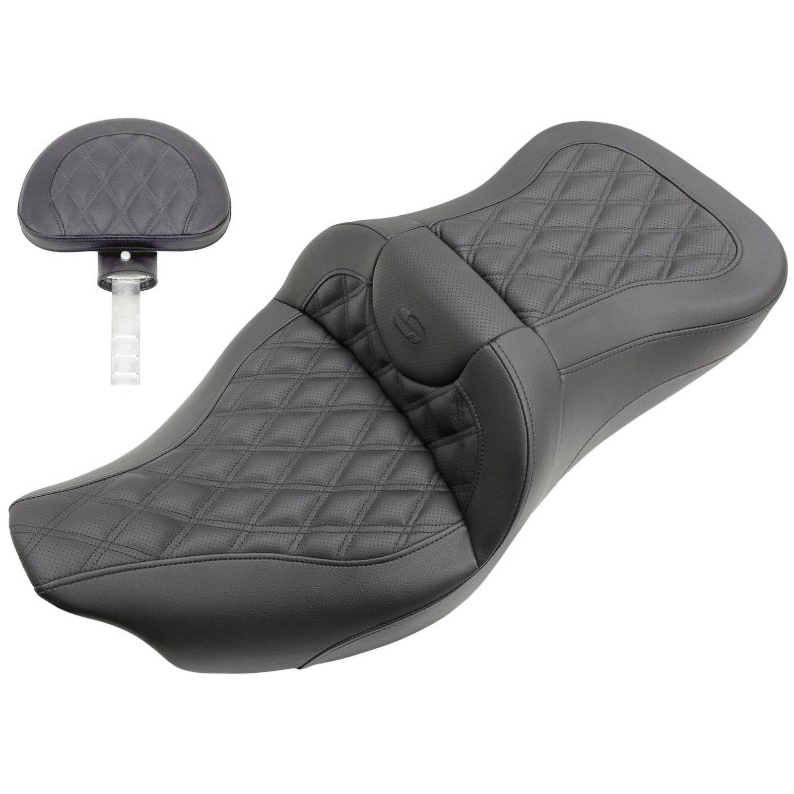Saddlemen 2008-2024 FLHR, FLHT, FLHX & FLTR Roadsofa LS Seat with Driver's Backrest Motorcycle Accessories-0801