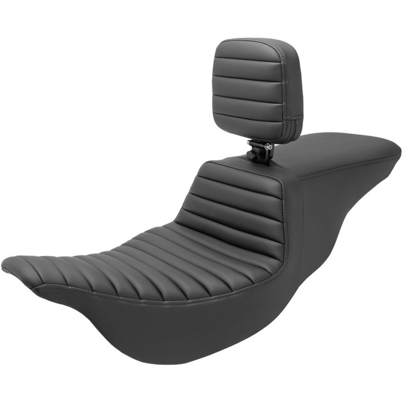 Saddlemen 2008-2024 FLHR, FLHT, FLHX & FLTR Tour Step-Up Seat with Rider Backrest Tuck & Roll Motorcycle Accessories-0801