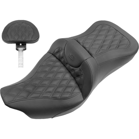 Saddlemen 2008-2025 FLHTCUTG Tri Glide/2008-2023 FLHR, FLHT, FLHX, FLTR Roadsofa GT LS Seat with Driver's Backrest Motorcycle Accessories