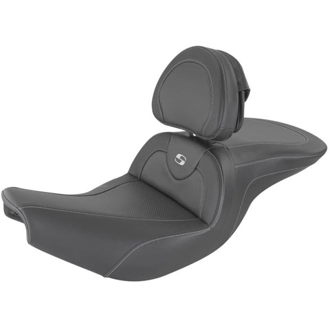 Saddlemen 2014-2025 Chieftain/Springfield/Roadmaster/2014-20 Chief Roadsofa CF Seat with Drivers Backrest Motorcycle Accessories