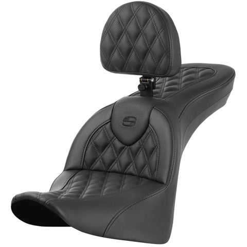 Saddlemen 2018-2025 FLDE, FLHC/S, FLSL RoadSofa LS Seat w/Drivers Backrest Motorcycle Accessories