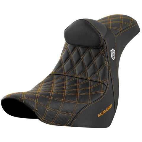 Saddlemen 2018-2025 Low Rider FXLR/FLXRS/FLXRST, Sport Glide FLSB Pro Series SDC Performance Gripper Seat with Lumbar Rest Motorcycle Accessories